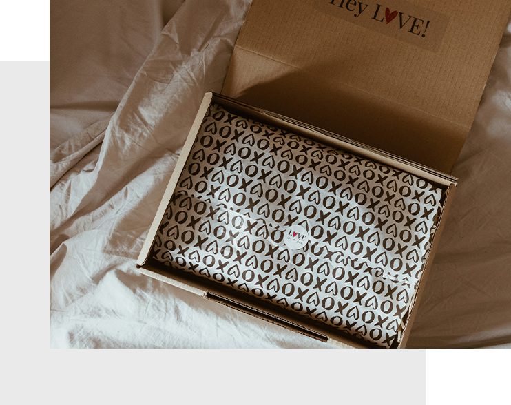 A box that has a message written on it.