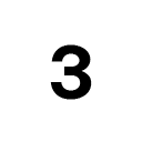 A white circle with the number three in it.